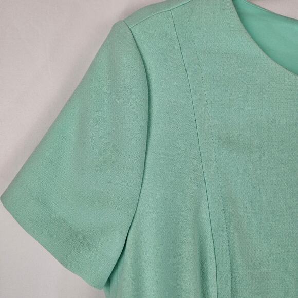 Vince Camuto Mint Green Split Hem Short Sleeve Knee Length Cocktail Dress 10 - Picture 5 of 11